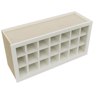Fabuwood Dove WR3618 Wall Wine Rack, Top View