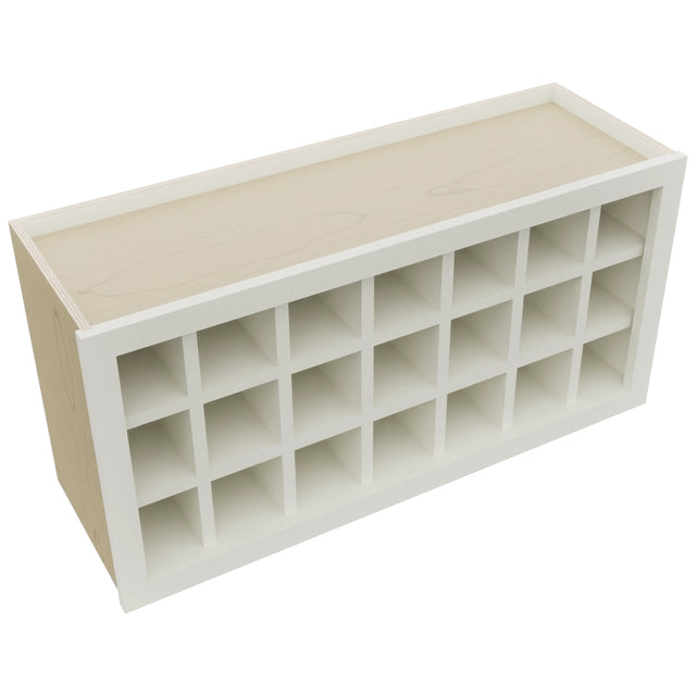 Fabuwood Dove WR3618 Wall Wine Rack, Top View