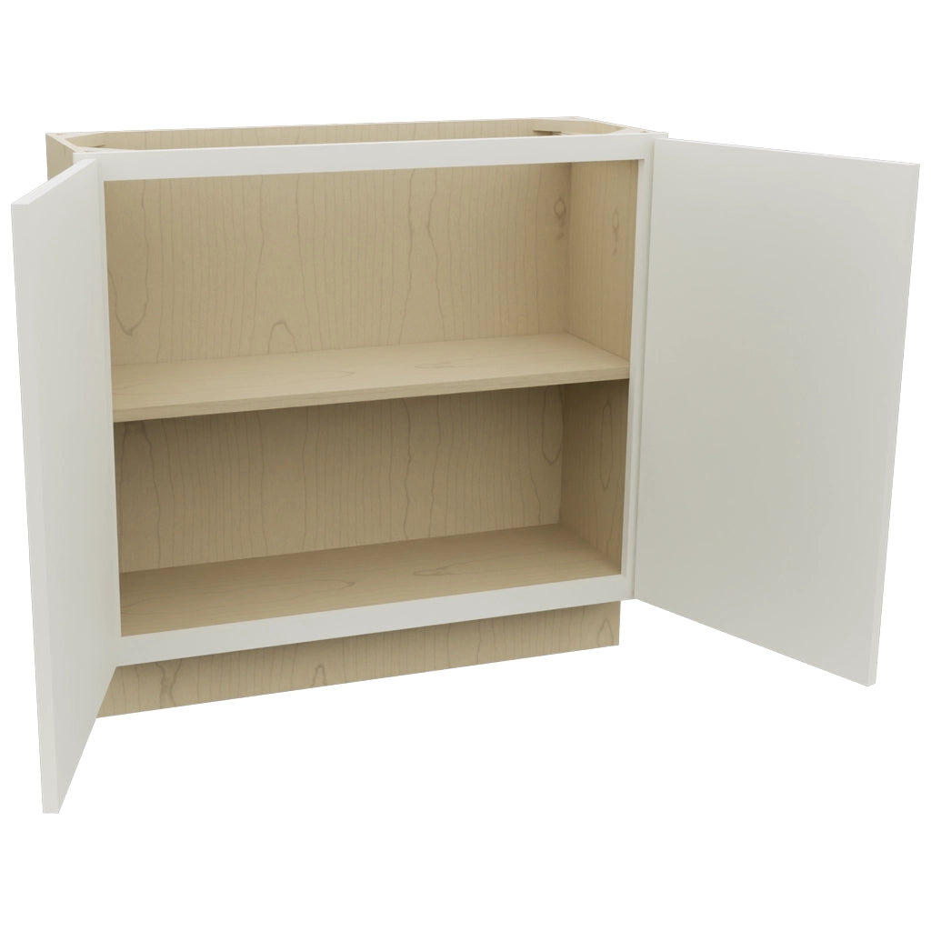 Fabuwood Echo Dove B36FD-12D Base Full Door Cabinet, Open View