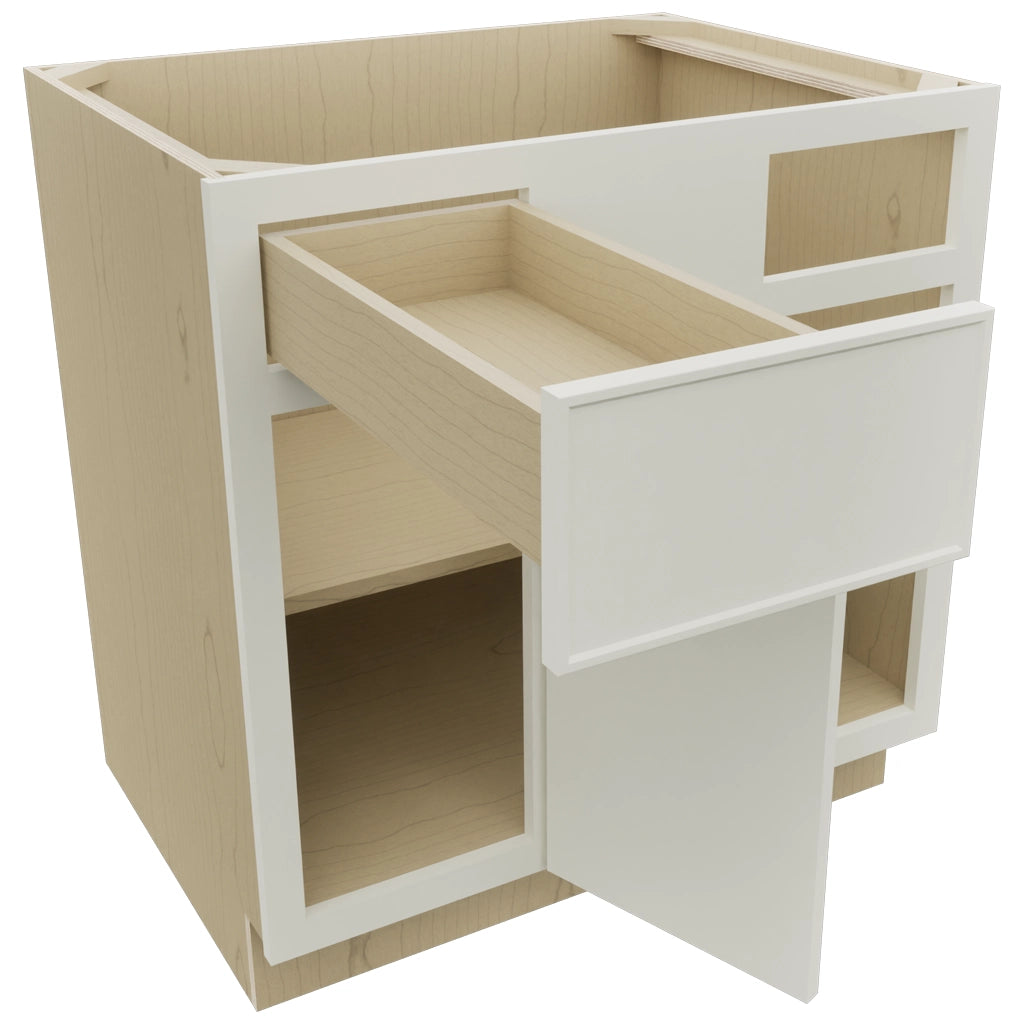 Fabuwood Echo Dove BLB39/42 Base Corner Blind Cabinet, Open View