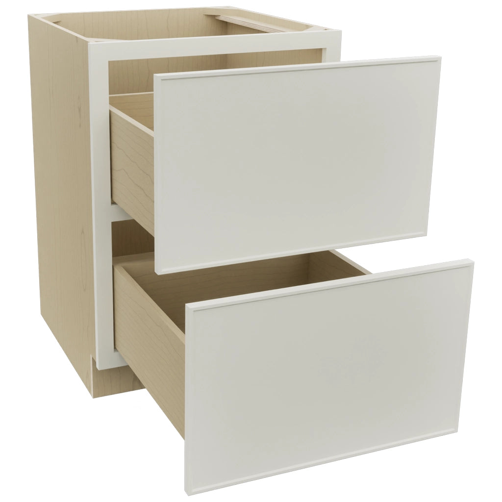 Fabuwood Echo Dove DB24-2 Base 2 Drawers Cabinet, Open View