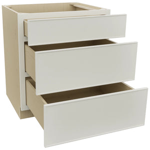 Fabuwood Echo Dove DB30 Base 3 Drawers Cabinet, Open View