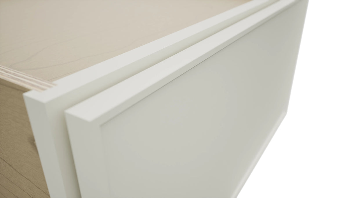 Fabuwood Echo Dove DBS24 Base Bench Seat Cabinet, Detail View