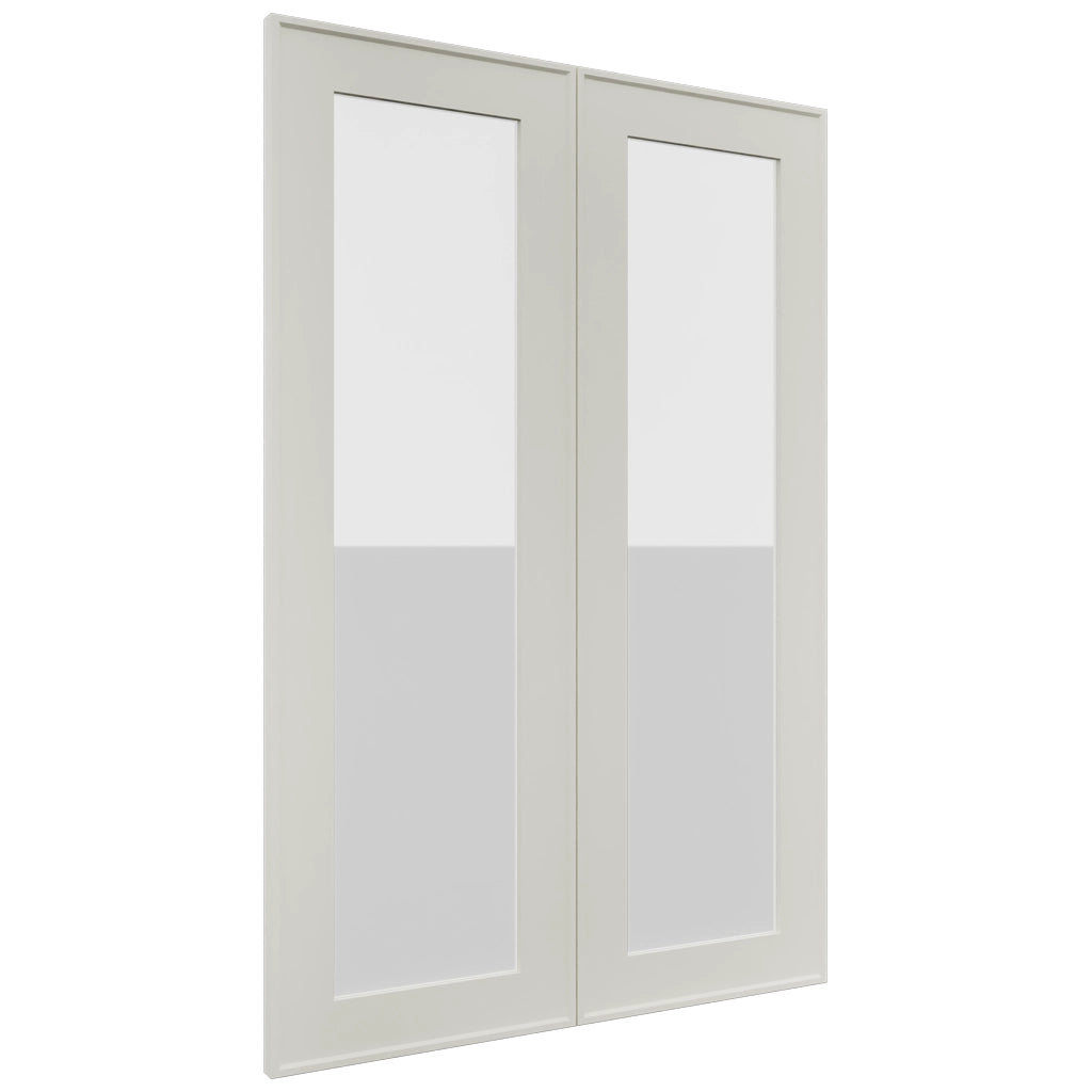 Fabuwood Echo Dove DS GDW2436 Wall Glass Door, Front View