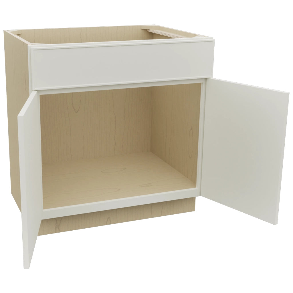 Fabuwood Echo Dove SB33SDF Base Sink Cabinet, Open View