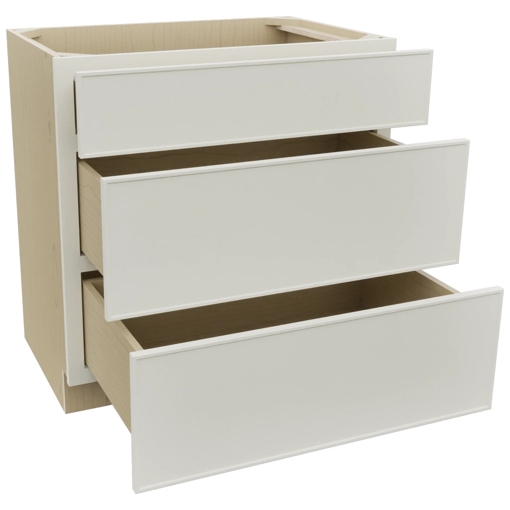 Fabuwood Echo Dove VDB33-34 Vanity Drawer Cabinet, Open View