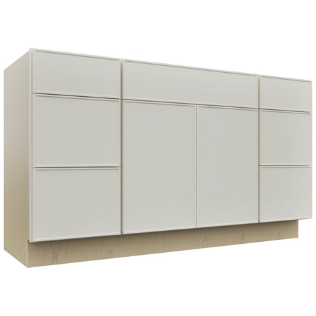 Fabuwood Echo Dove VSD60SINGLE Vanity Combo Cabinet, Front View