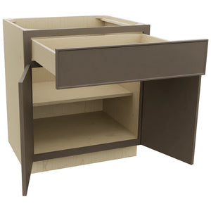 Fabuwood Echo Mocha B30 Base Standard Cabinet, Open View