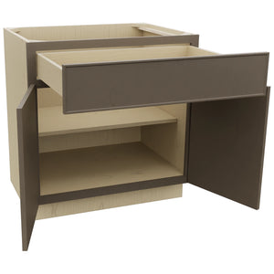 Fabuwood Echo Mocha B33SDF Base Standard Cabinet, Open View