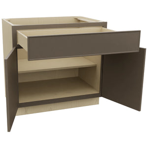 Fabuwood Echo Mocha B36SDF Base Standard Cabinet, Open View
