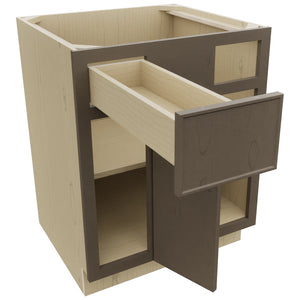 Fabuwood Echo Mocha BLB36/39 Base Corner Blind Cabinet, Open View
