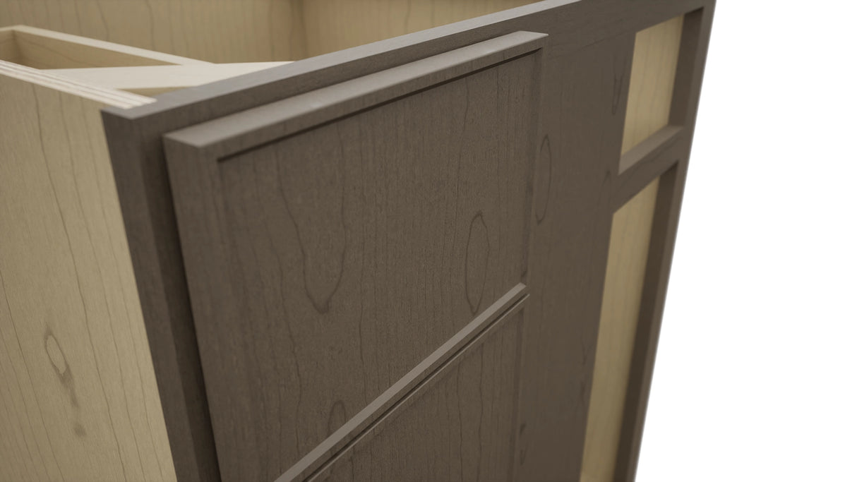 Fabuwood Echo Mocha BLB36/39 Base Corner Blind Cabinet, Detail View