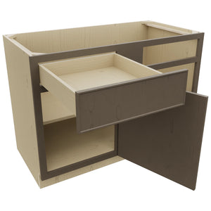 Fabuwood Echo Mocha BLB48/51 Base Corner Blind Cabinet, Open View