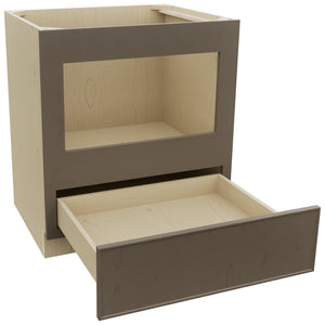 Fabuwood Echo Mocha BMC30 Base Microwave Cabinet, Open View
