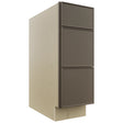 Fabuwood Echo Mocha DB12 Base 3 Drawers Cabinet, Front View