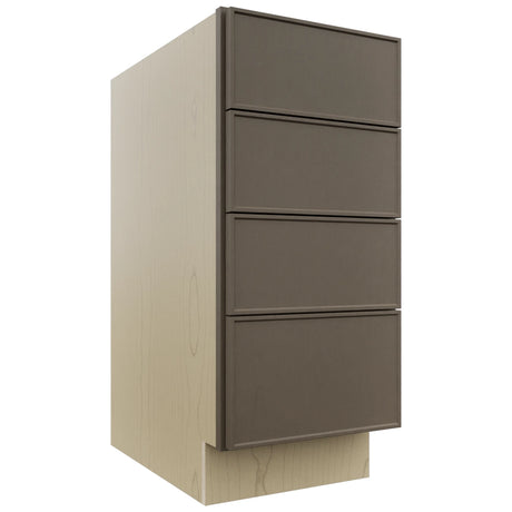 Fabuwood Echo Mocha DB15-4 Base 4 Drawers Cabinet, Front View