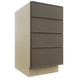 Fabuwood Echo Mocha DB18-4 Base 4 Drawers Cabinet, Front View
