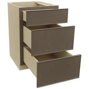 Fabuwood Echo Mocha DB21 Base 3 Drawers Cabinet, Open View