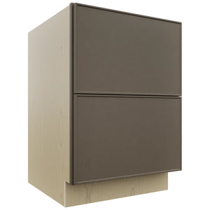 Fabuwood Echo Mocha DB24-2 Base 2 Drawers Cabinet, Front View