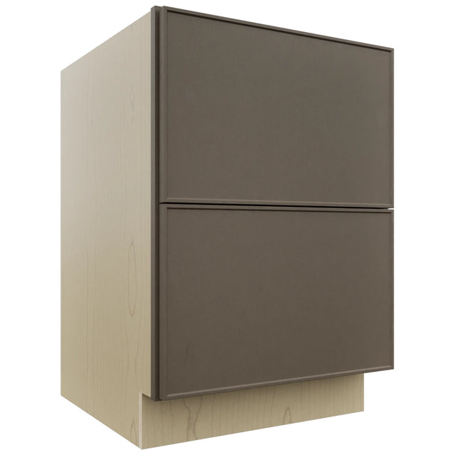 Fabuwood Echo Mocha DB24-2 Base 2 Drawers Cabinet, Front View