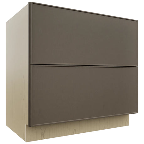 Fabuwood Echo Mocha DB36-2 Base 2 Drawers Cabinet, Front View
