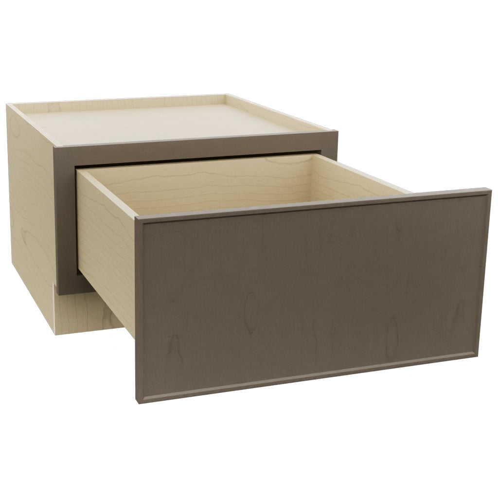 Fabuwood Echo Mocha DBS24 Base Bench Seat Cabinet, Open View