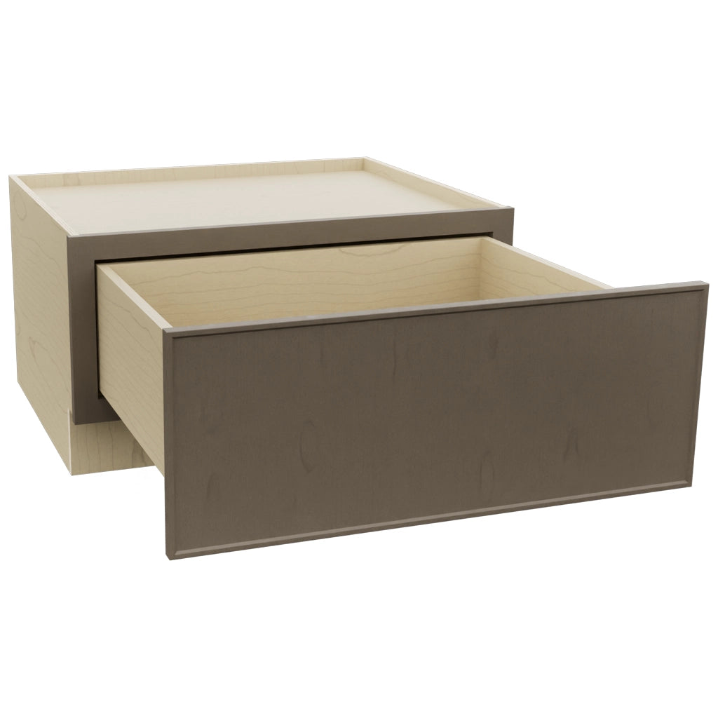 Fabuwood Echo Mocha DBS30 Base Bench Seat Cabinet, Open View