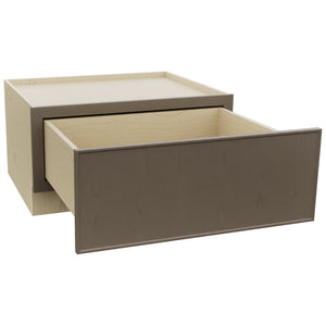 Fabuwood Echo Mocha DBS30 Base Bench Seat Cabinet, Open View