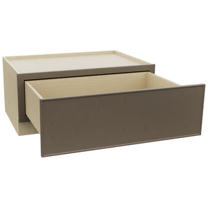 Fabuwood Echo Mocha DBS36 Base Bench Seat Cabinet, Open View