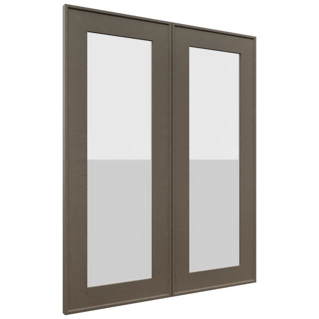 Fabuwood Echo Mocha DS GDW2430 Wall Glass Door, Front View