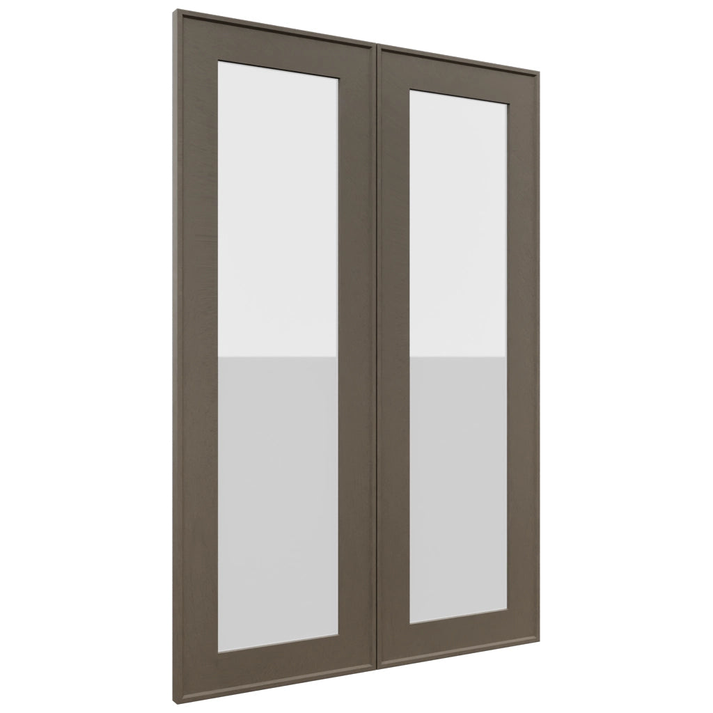 Fabuwood Echo Mocha DS GDW2436 Wall Glass Door, Front View