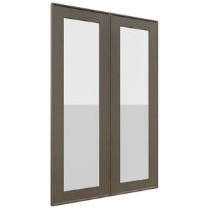 Fabuwood Echo Mocha DS GDW2436 Wall Glass Door, Front View
