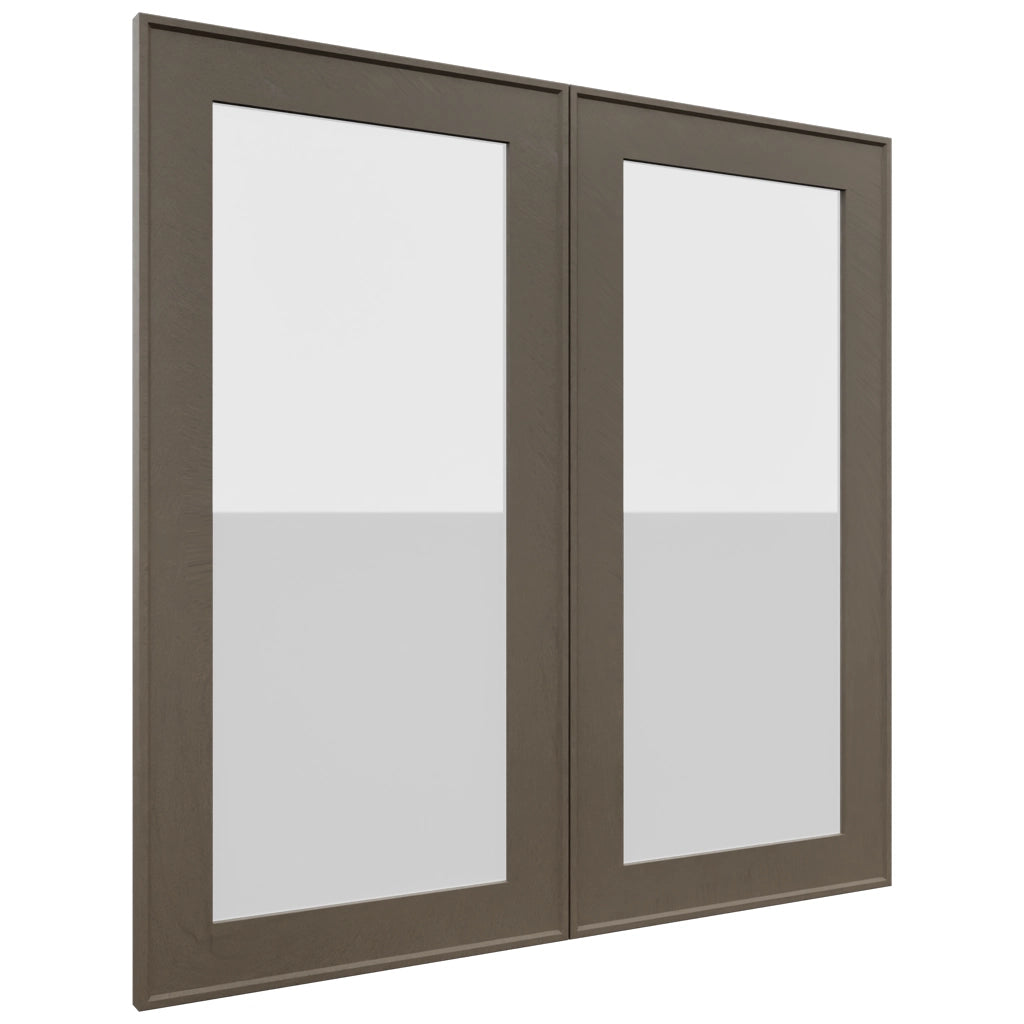 Fabuwood Echo Mocha DS GDW3030 Wall Glass Door, Front View