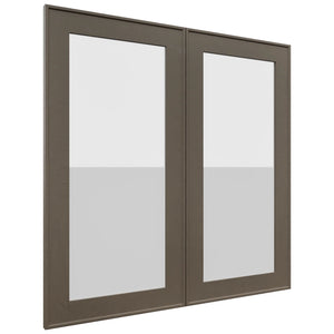 Fabuwood Echo Mocha DS GDW3030 Wall Glass Door, Front View
