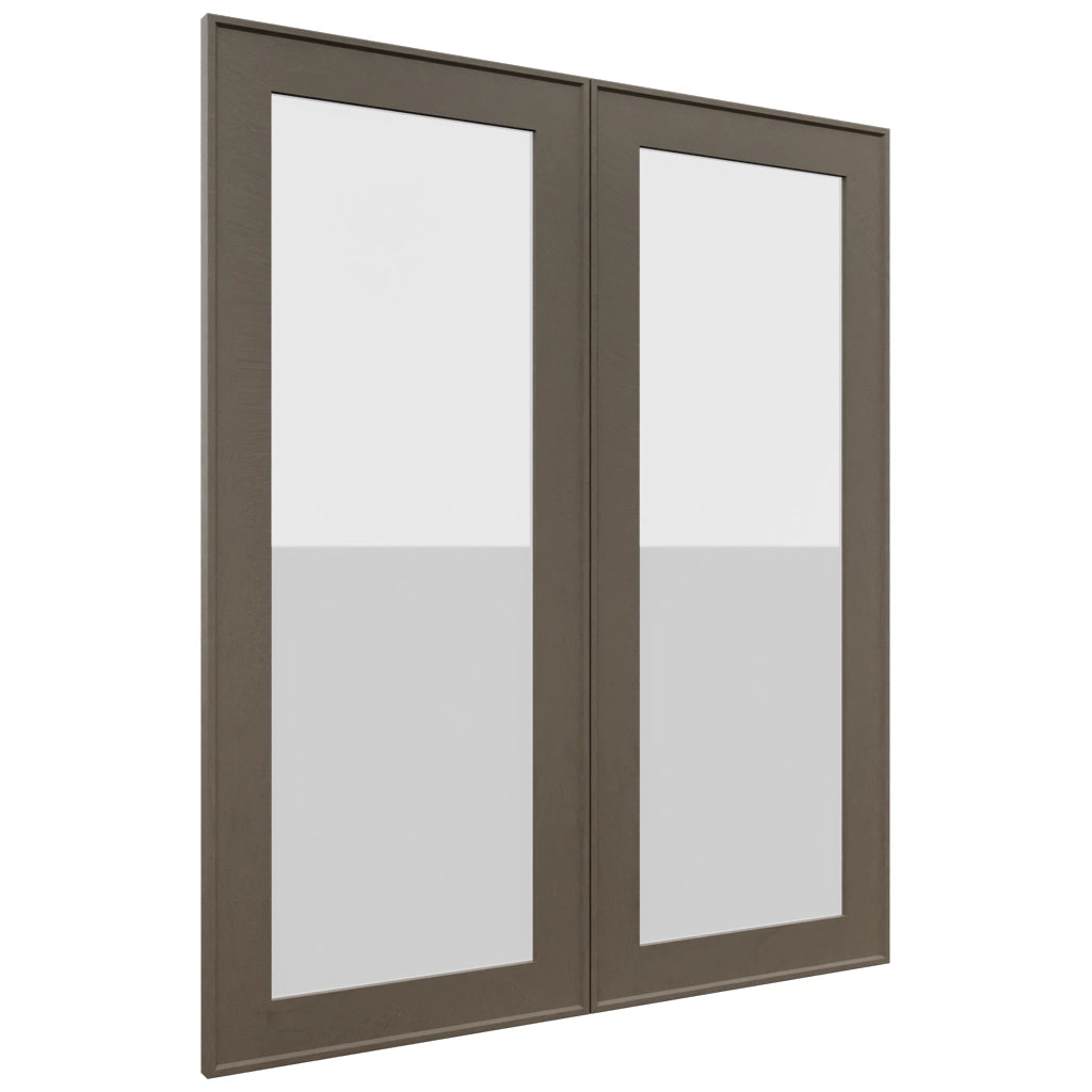 Fabuwood Echo Mocha DS GDW3036 Wall Glass Door, Front View