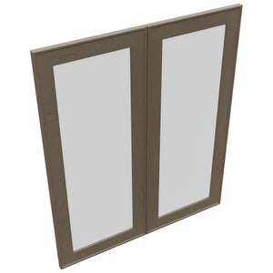 Fabuwood Echo Mocha DS GDW3036 Wall Glass Door, Top View