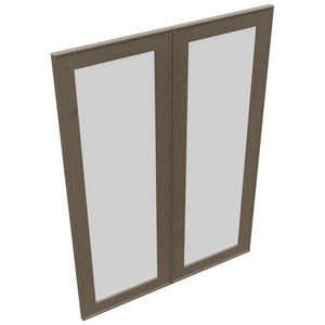 Fabuwood Echo Mocha DS GDW3042 Wall Glass Door, Top View