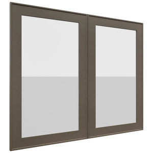 Fabuwood Echo Mocha DS GDW3630 Wall Glass Door, Front View
