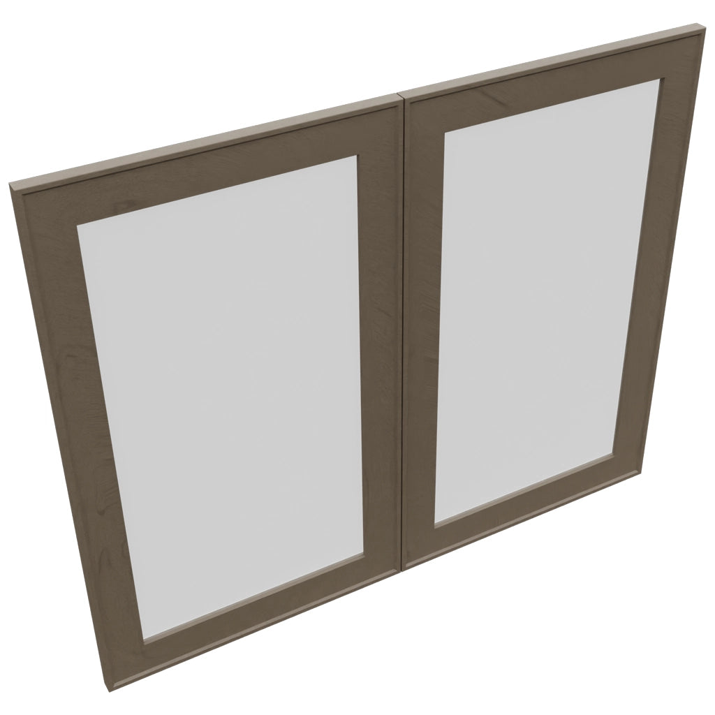 Fabuwood Echo Mocha DS GDW3630 Wall Glass Door, Top View