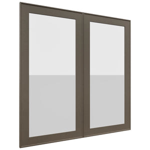 Fabuwood Echo Mocha DS GDW3636 Wall Glass Door, Front View
