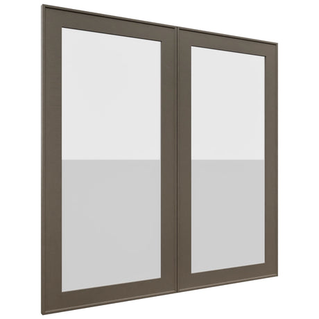 Fabuwood Echo Mocha DS GDW3636 Wall Glass Door, Front View