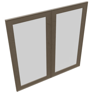 Fabuwood Echo Mocha DS GDW3636 Wall Glass Door, Top View