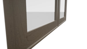 Fabuwood Echo Mocha DS GDW3642 Wall Glass Door, Detail View