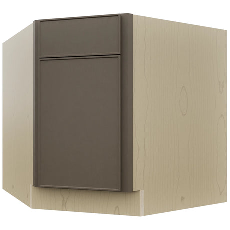 Fabuwood Echo Mocha DSB36 Base Corner Diagonal Sink Cabinet, Front View