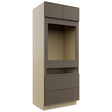 Fabuwood Echo Mocha OC3384C Tall Oven Cabinet Combo, Front View