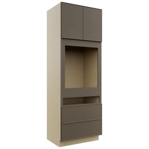 Fabuwood Echo Mocha OC3396C Tall Oven Cabinet Combo, Front View