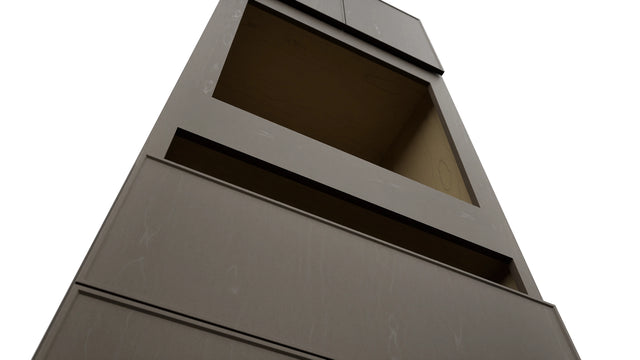 Fabuwood Echo Mocha OC3396C Tall Oven Cabinet Combo, Detail View