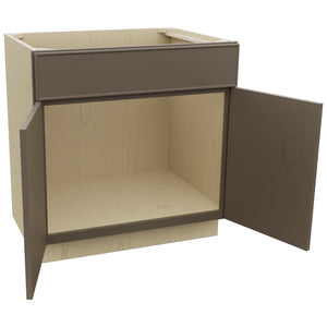 Fabuwood Echo Mocha SB33SDF Base Sink Cabinet, Open View