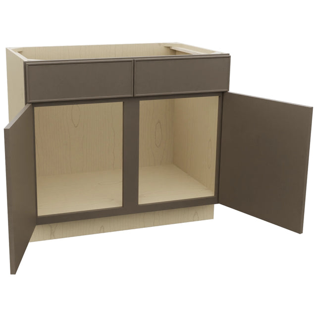 Fabuwood Echo Mocha SB39 Base Sink Cabinet, Open View