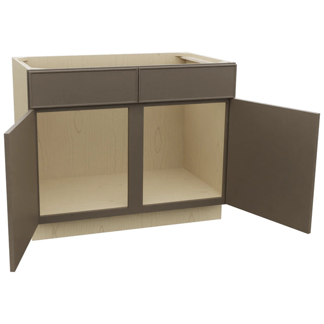 Fabuwood Echo Mocha SB42 Base Sink Cabinet, Open View
